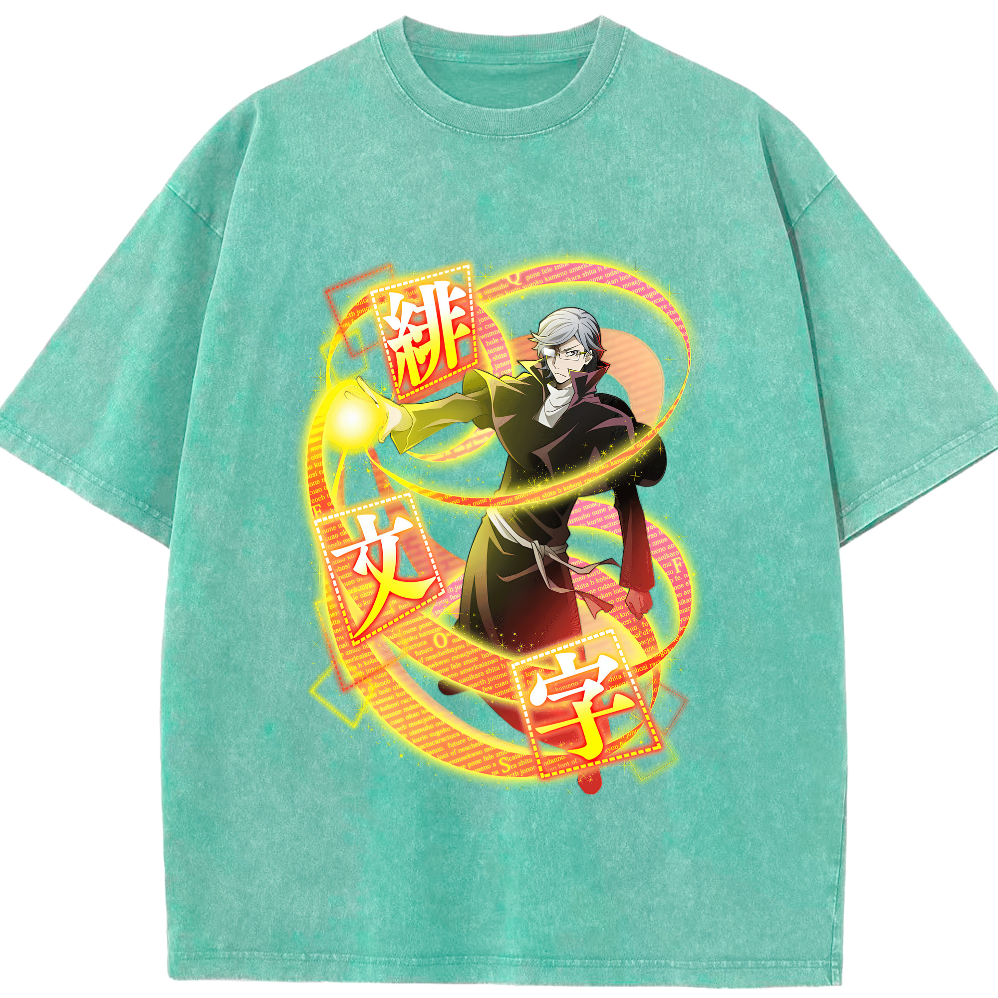 （画像用） 文豪ストレイドッグス Bungo Stray Dogs 綿100% ヴィンテージ風 半袖Tシャツ（フロントプリント）